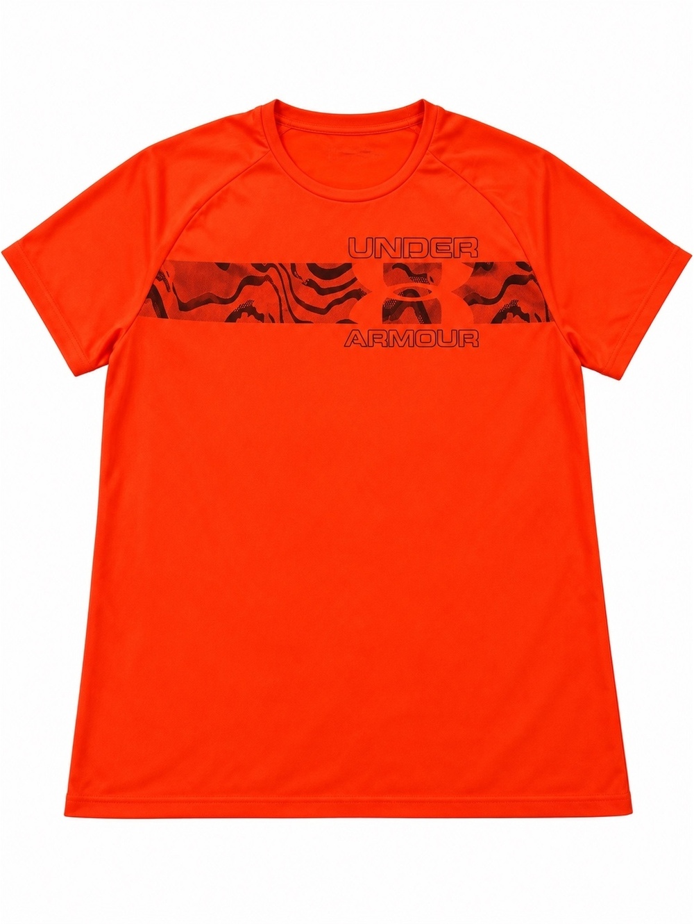 Under Armour HeatGear Orange Graphic T-Shirt Men’s XL Loose Fit NWOT
